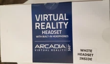 ARCADIA VIRTUAL REALITY HEADSET - 360 - BUILT-IN HEADPHONES - NIB