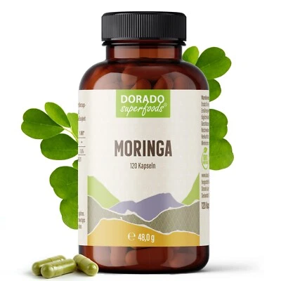 DORADO SUPERFOODS Moringa Oleifera Kapseln - 120 x Stück | 1200 mg Tagesportion - 1 Monatspackung