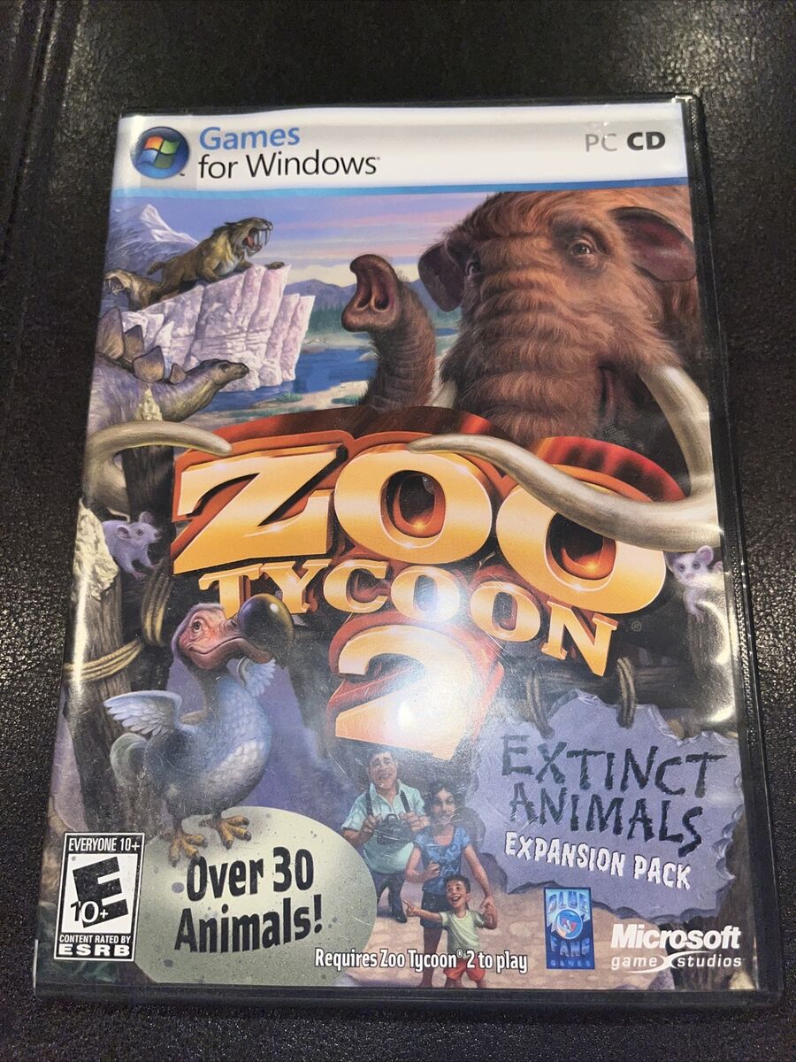 ZOO TYCOON 2 Extinct Animals PC CD 2007 Microsoft Game Studios NEW #3032  882224469067