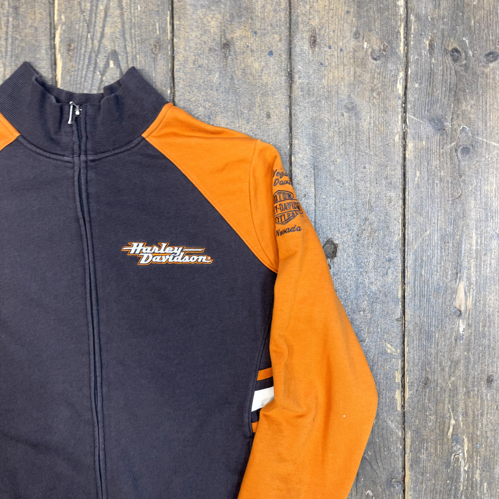 Harley Davidson Sweatshirt Womens Y2K Vintage Full-Zip Biker Jumper, Black XL image 9