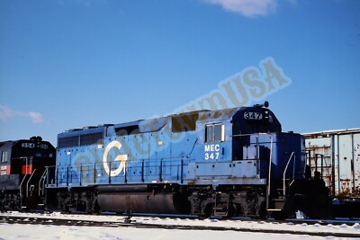 Vtg 1995 Duplicate Train Slide 347 Maine Central Engine Waterville ME X8L057