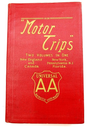 Vintage 1928 Motor Trips gebundenes Buch von Universal AA ~ zwei Bände in einem