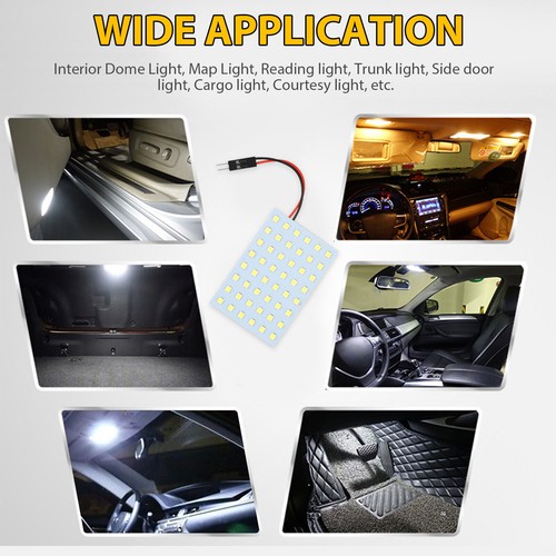 5X White T10 BA9S 48SMD LED Car Festoon Interior Panel Light Dome Map Bulb 6000K - Picture 3 of 10