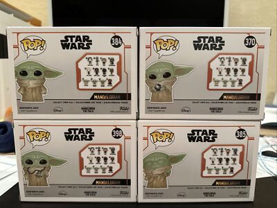 Funko Pop Lot Of 4: Star Wars, Baby Yoda, Grogu, The Child, The