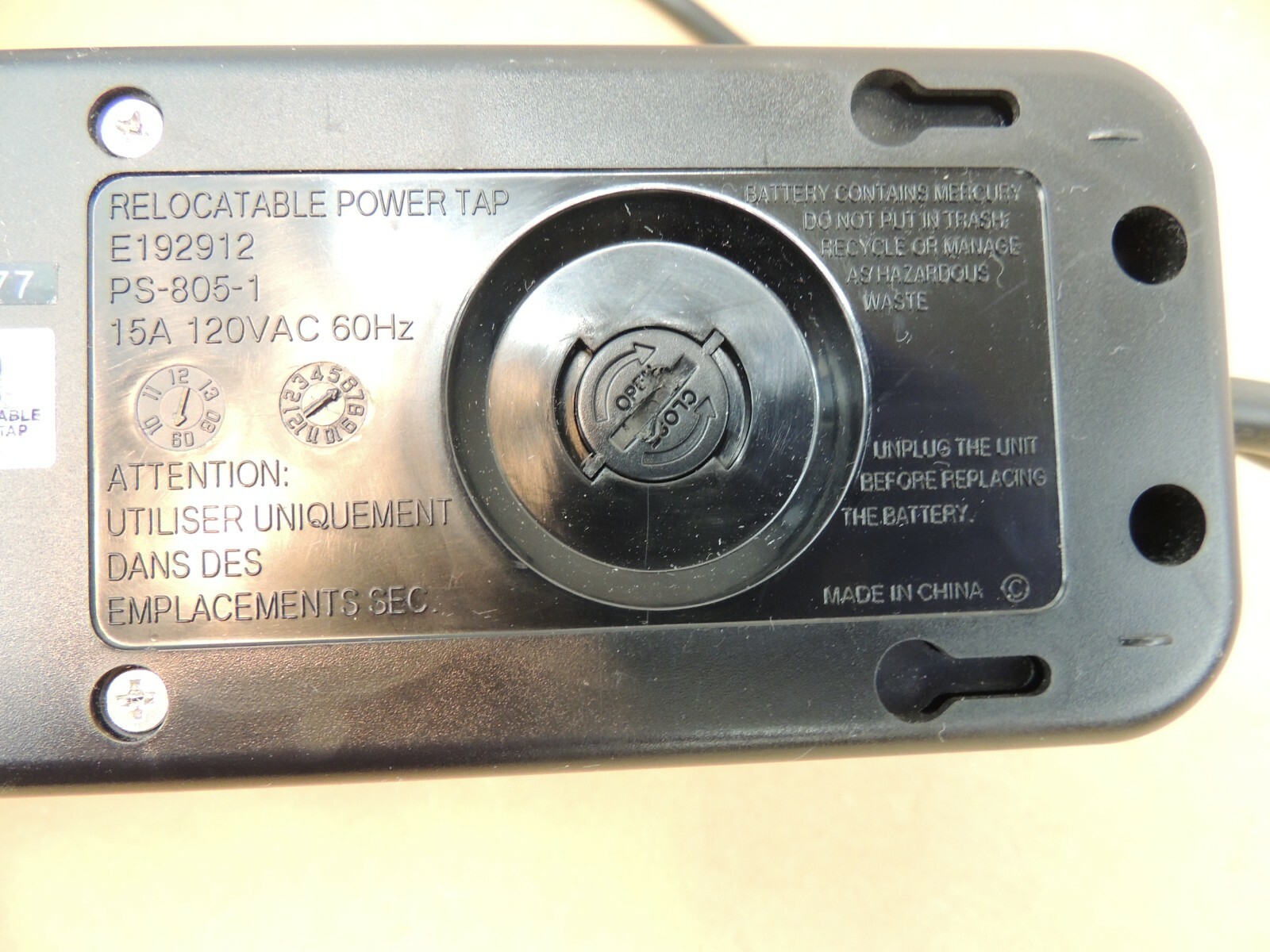 8 OUTLET POWER STRIP WITH 7-DAY PROGRAMMABLE TIMER BLACK E192912 PS-805 ...