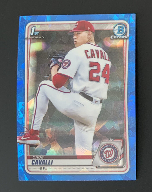 Cade Cavalli, 2020 Bowman (1st) Chrome Draft Sapphire, Washington Nationals