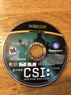 CSI: Crime Scene Investigation (Microsoft Xbox, 2004) Disc Only