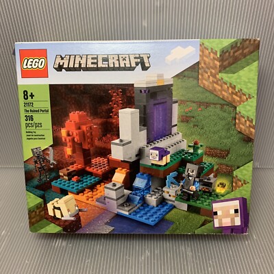 LEGO 21172 MINECRAFT The Ruined Portal ~316 Pieces w/ Minifigures NEW  Sealed 673419340670|