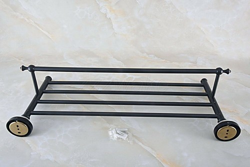 Oil Rubbed Bronze Wall Mount Bathroom Accessories Shelf Towel Rack Holder Zba711 - Picture 7 of 7
