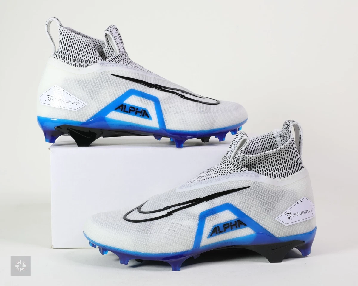 Nike Alpha Menace Elite 3 Blue White Football Cleats Size 10 