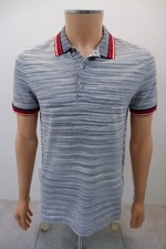 Missoni Men’s Collared Polo Top Size S Small Short Sleeve Blue Striped