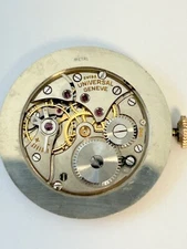 Universal Geneve Cal 264 Watch Parts Movement Balance Fork Spring Bridge Dial