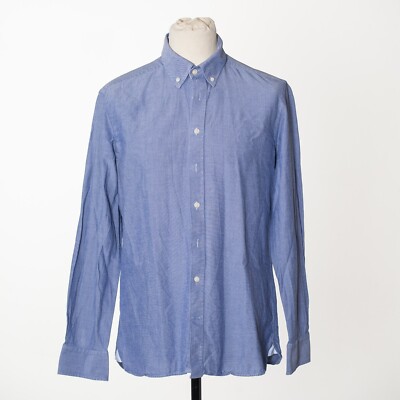 HACKETT Shirt Blue Casual Button Down Collar Men's Size L