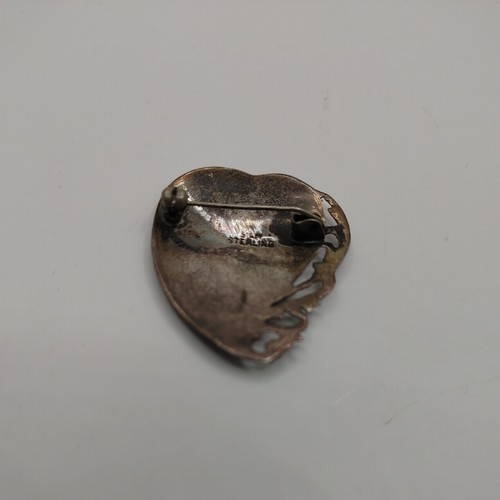 VTG Siam sterling silver THAILAND Dancer Heart - Picture 5 of 8