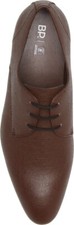 BP. Mens Size 8.5US Albert Plain Toe Derby, Brown