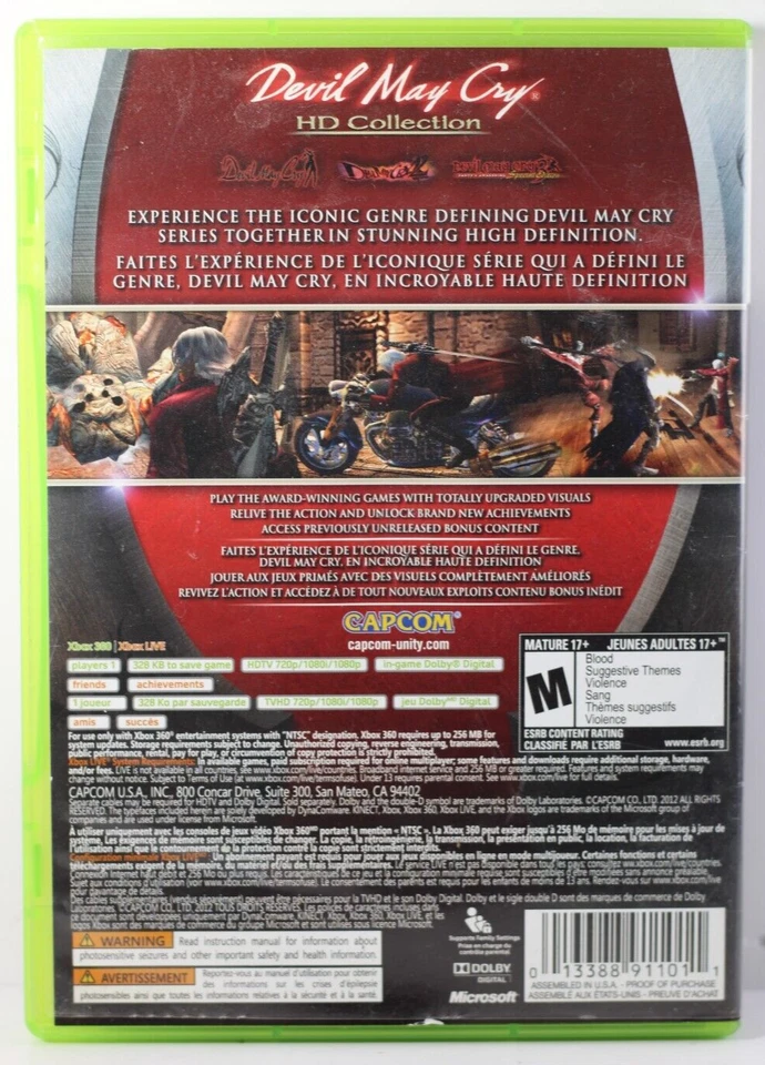 Devil May Cry HD Collection (Microsoft Xbox 360, 2012) CIB - Image 2 of 4