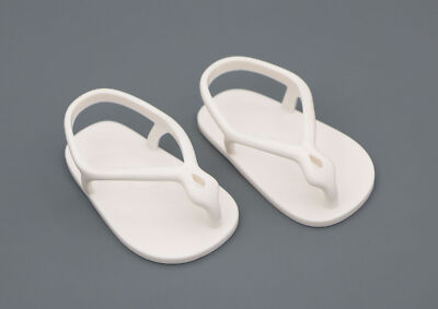 White Flipflops summer BEACH DRESS made for 18'' doll American Girl OG shoes