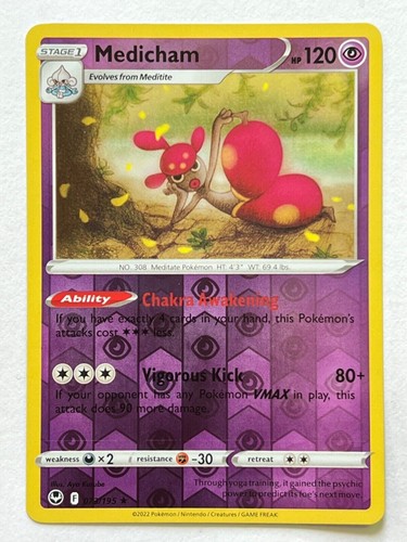 Medicham - 073/195 - Reverse Holo Rare - Silver Tempest - Pokemon - NM/M