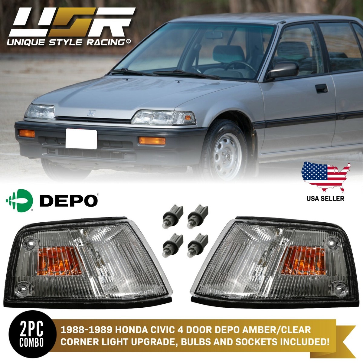 Honda Civic 4D Eg DEPO Jdm Amber Corner Light Honda Civic 4D Eg DEPO Jdm Amber Corner Light