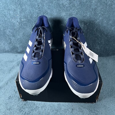 Adidas Icon 7 Low Top Metal Baseball Cleats Navy/White 