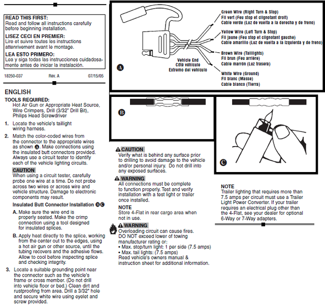 Trailer Hitch For 75-91 03-07 Ford Van E100 E150 E250 E350 Wiring & 1-7