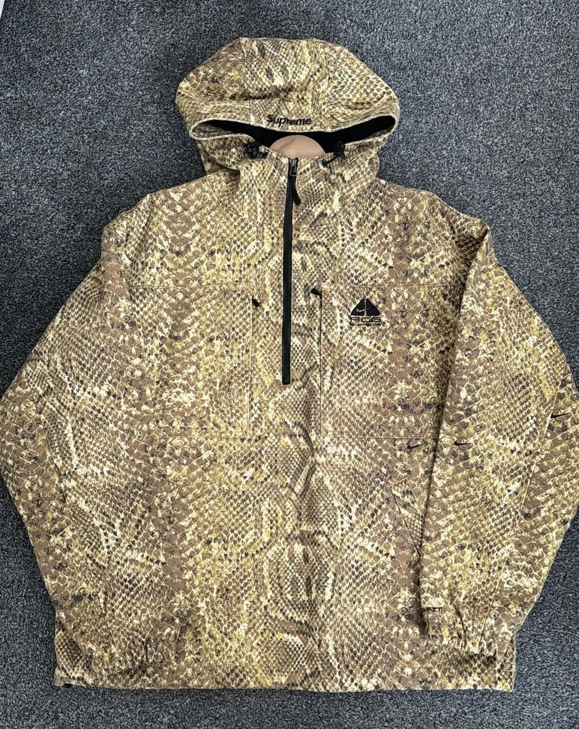 Pull en denim peau de serpent doré AW22 Supreme x Nike ACG NEUF AVEC ÉTIQUETTE   Medium