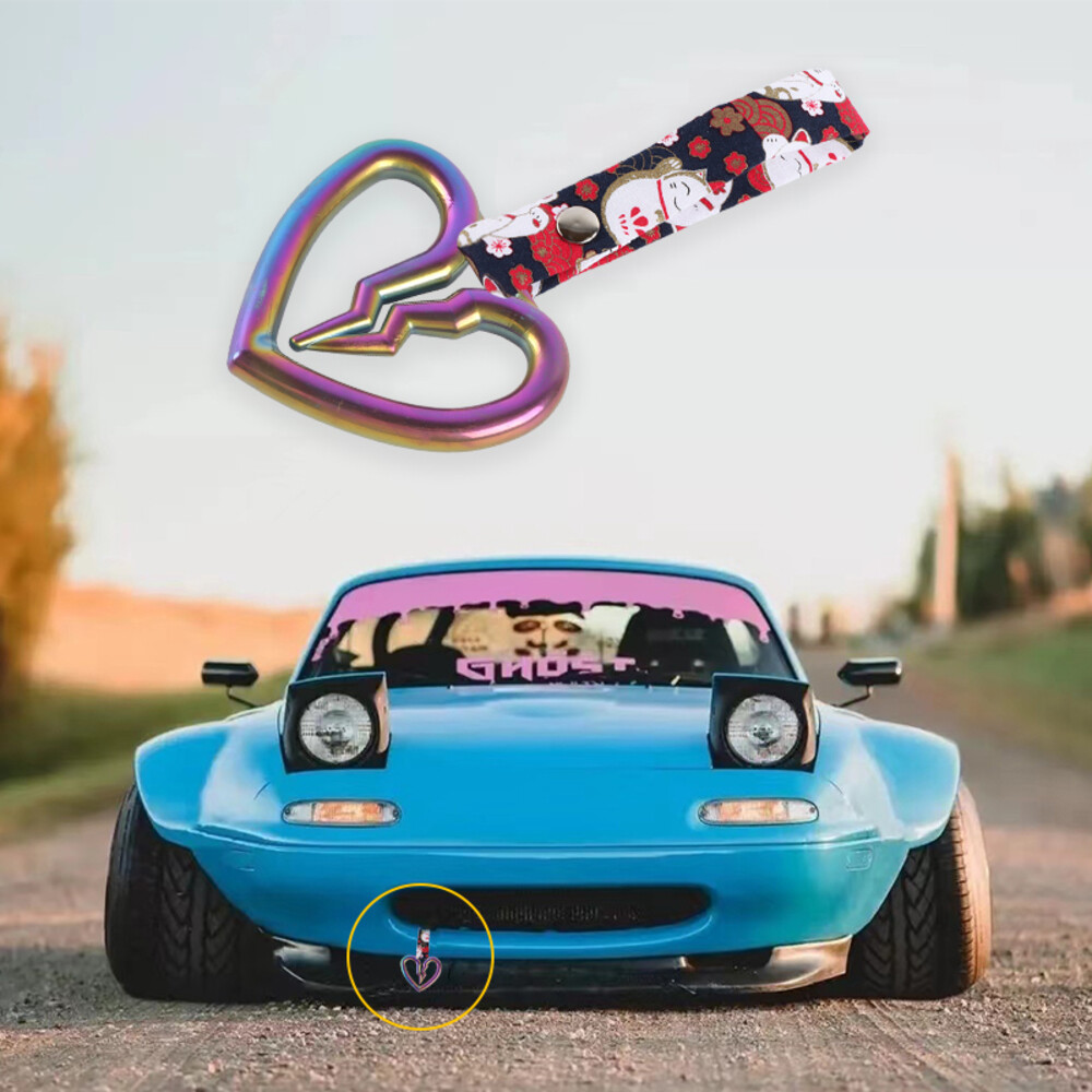 JDM S Broken Heart TSURIKAWA Neo Chrome Ring Subway Handle Strap