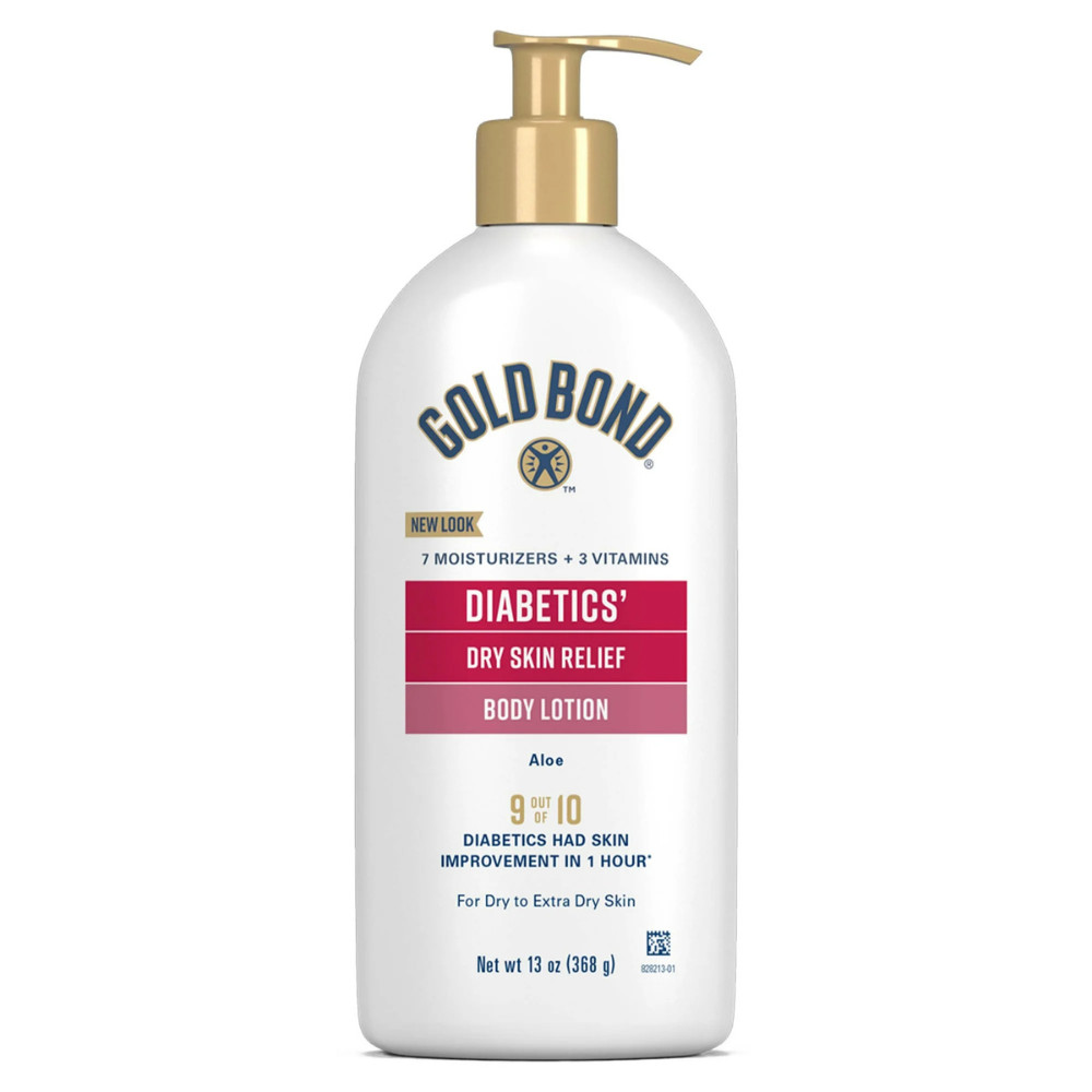(2 PACK) Gold Bond Diabetics' Dry Skin Relief Body Lotion, 13 oz, With Aloe