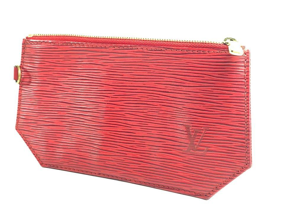 Louis Vuitton  Red Epi Geometric Sac Pouch Pochet… - image 2