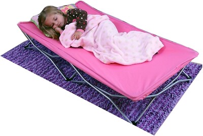 Folding Bed Cot Kids Guest Portable Travel Sleeper Pull Out Home Easy Storage