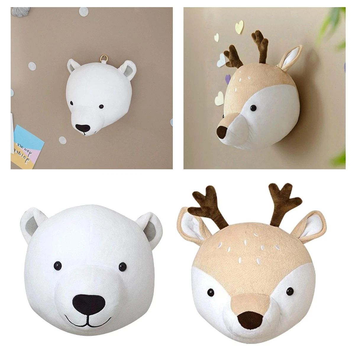 Bear head wall mount nursery sales