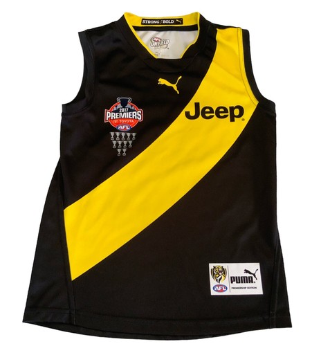 AFL Jersey RICHMOND Tigers 2017 Prem PUMA JERSEY GUERNSEY Youth Size 152/12 (r3 - Picture 2 of 3