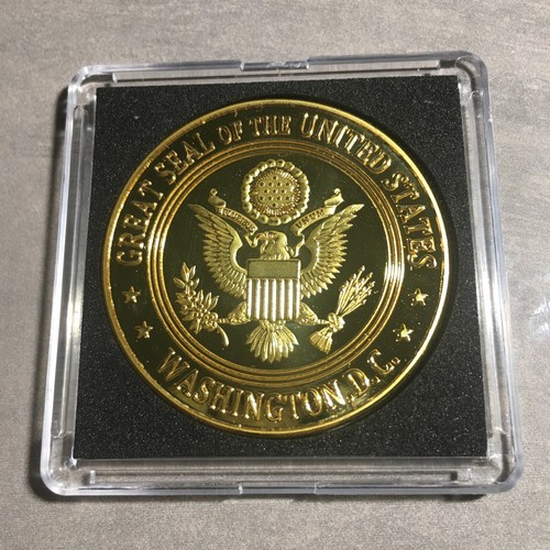 NORTH DAKOTA 1889 Staatssiegel farbige Sammlerstück Challenge Münze mit Etui! - Bild 8 von 11
