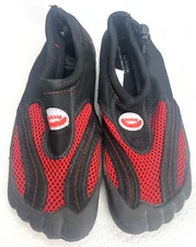 Easy USA Women's Wave Barefoot Water Shoes Red/Black Size 9