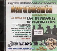 Karaokanta 62 Los Invasores de Nuevo Leon - 2010 New CD G / CD Sealed