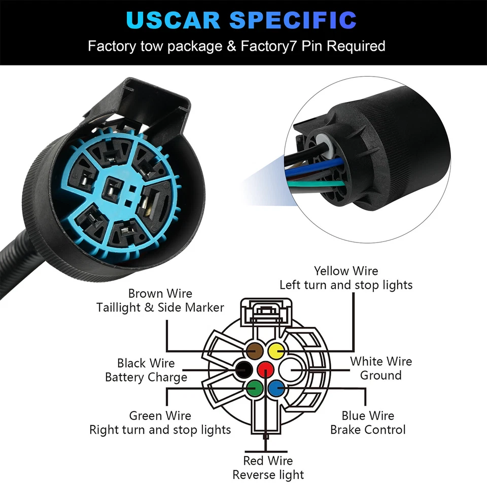 Trailer Brake Light Lamp Wiring Harness Coupling For Ford Transit 150 250 15-19 Foto 4 de 4