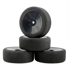 RC 4Pcs Foam Tires Wheel Rims 12mm Hex For HSP HPI D4 D5 1:10 On-Road Racing Car