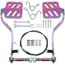 Go Kart Brake Throttle Pedals with 71" Go Kart Throttle Cable Kit for Go Kart...