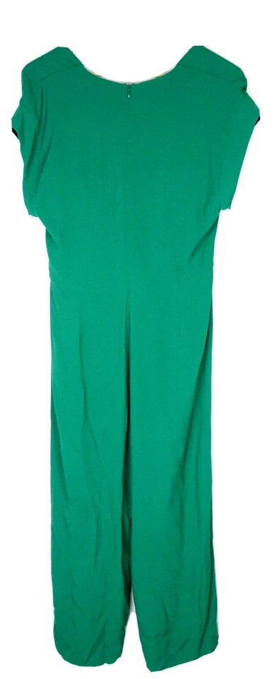 SANDRO P6620E Jason Jumpsuit Damen (EU) 42 Geknoteter Cutout Crepe Grün - Bild 4 von 4