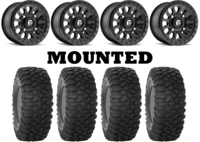 Kit 4 System 3 XC450 Tires 30x10-15 on Fuel Vector Matte Black D579 Wheels POL