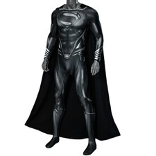 Zack Justice League Superman Jumpsuit Cosplay Costume Kal-El Zentai Cape Outfit