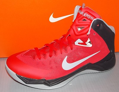 MENS NIKE ZOOM HYPERQUICKNESS in colors  UNIVERSITY RED / GREY / BLACK SIZE 11