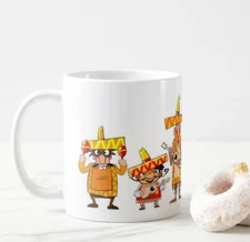 Mexican cartoon characters mug