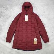 Rab W's Cubit Stretch Down Hooded Parka Jacket 700 Fp Uk 10, Red Bnwt Rrp £300