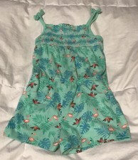 Wonder Nation Girls Flamingo Smocked Romper Size 5t