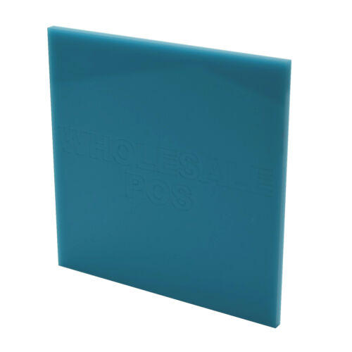 Turquoise Acrylic Sheet Perspex Panel 297mm x 210mm x 3mm Thick Sheet Sawn Edges