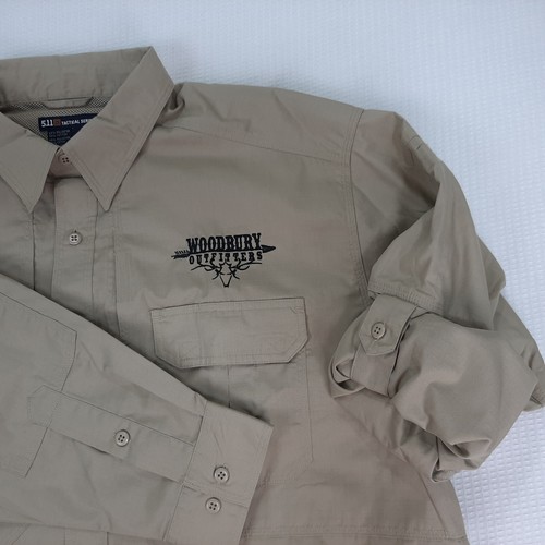 511 Tactical Series Men's Size XL Shirt Tan Long Sleeve Vented Utility Roll Tab - Picture 23 of 24