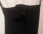 Used Size 7-8 Ivory & Navy Long Dress from Betsy’s Things, V-neck, empire waist — photo 2