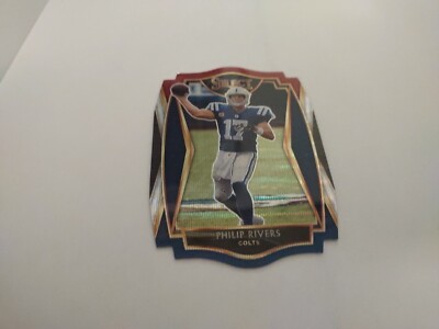 Philip Rivers 2020 Panini Select Premier Level Tri Color Die Cut Prizm ...