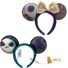 Disney-Halloween Ears Nightmare Before Christmas Sally Jack Skellington Headband